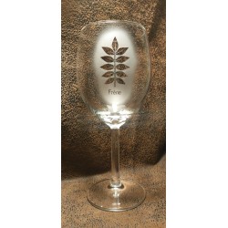 lot 6 Verres à vin 30cl "feuilles"