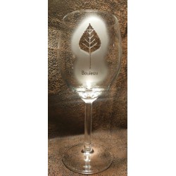 lot 6 Verres à vin 30cl "feuilles"