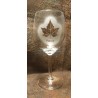 lot 6 Verres à vin 30cl "feuilles"