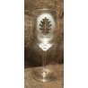 lot 6 Verres à vin 30cl "feuilles"