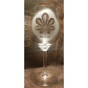 lot 6 Verres à vin 30cl "feuilles"